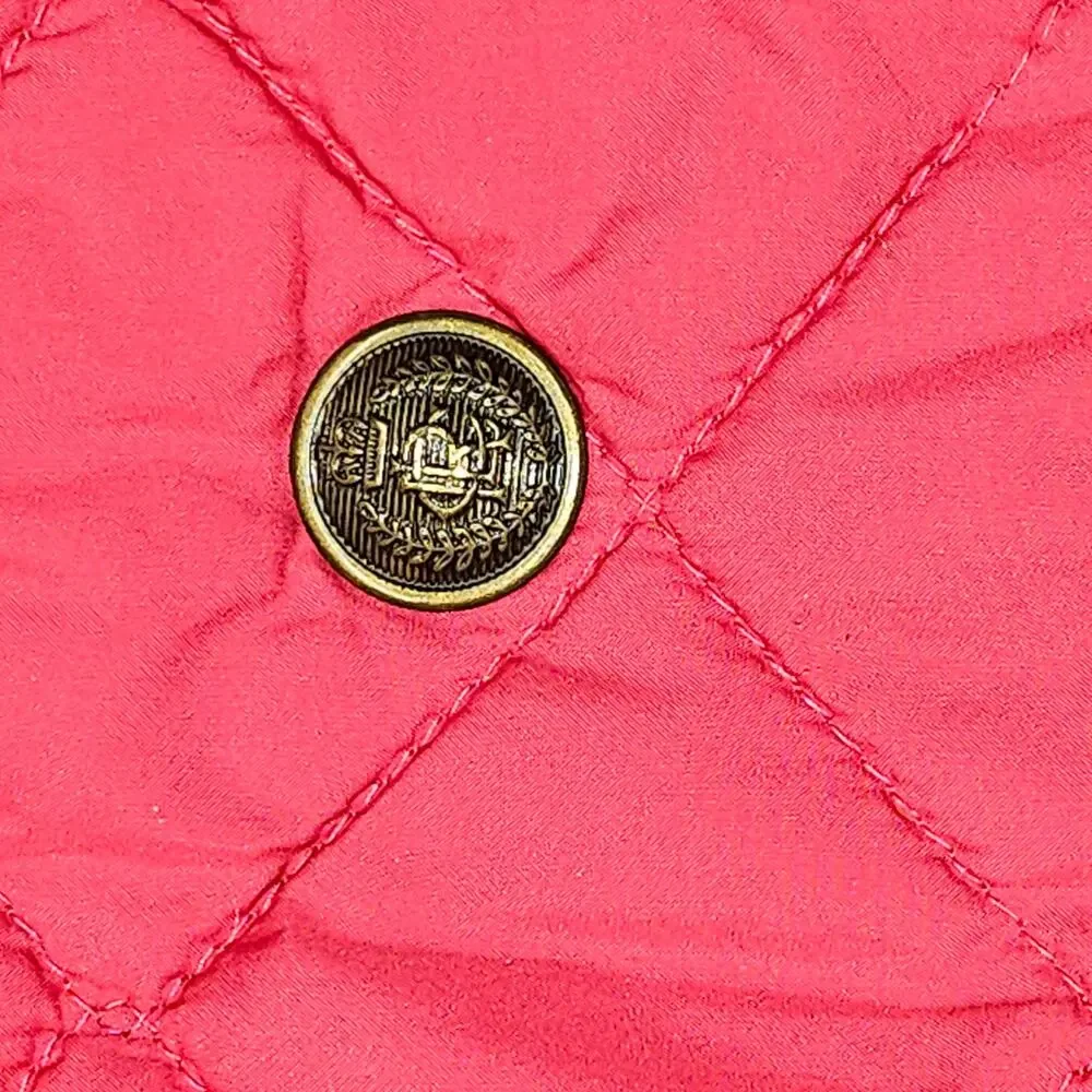 RALPH LAUREN QUILTED JACKET – GIRLS 4T – BRIGHT PINK – DOUBLE‑BREASTED